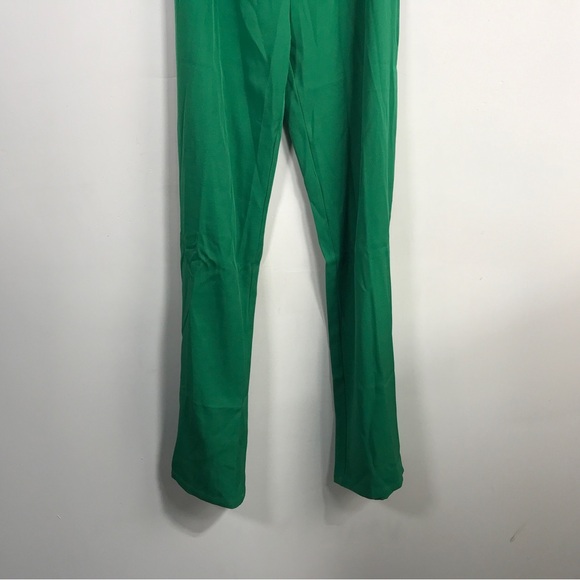 PrettyLittleThing Plunge Cross Back Cut Out Jumpsuit, Women's Size 0 - Green - Picture 9 of 13